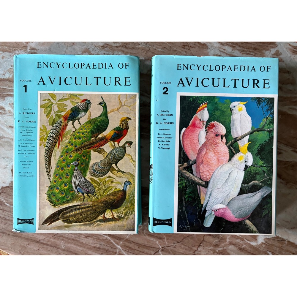 Encyclopaedia of Aviculture Volumes 1 & 2 Blandford Rutgers Norris Bird Books